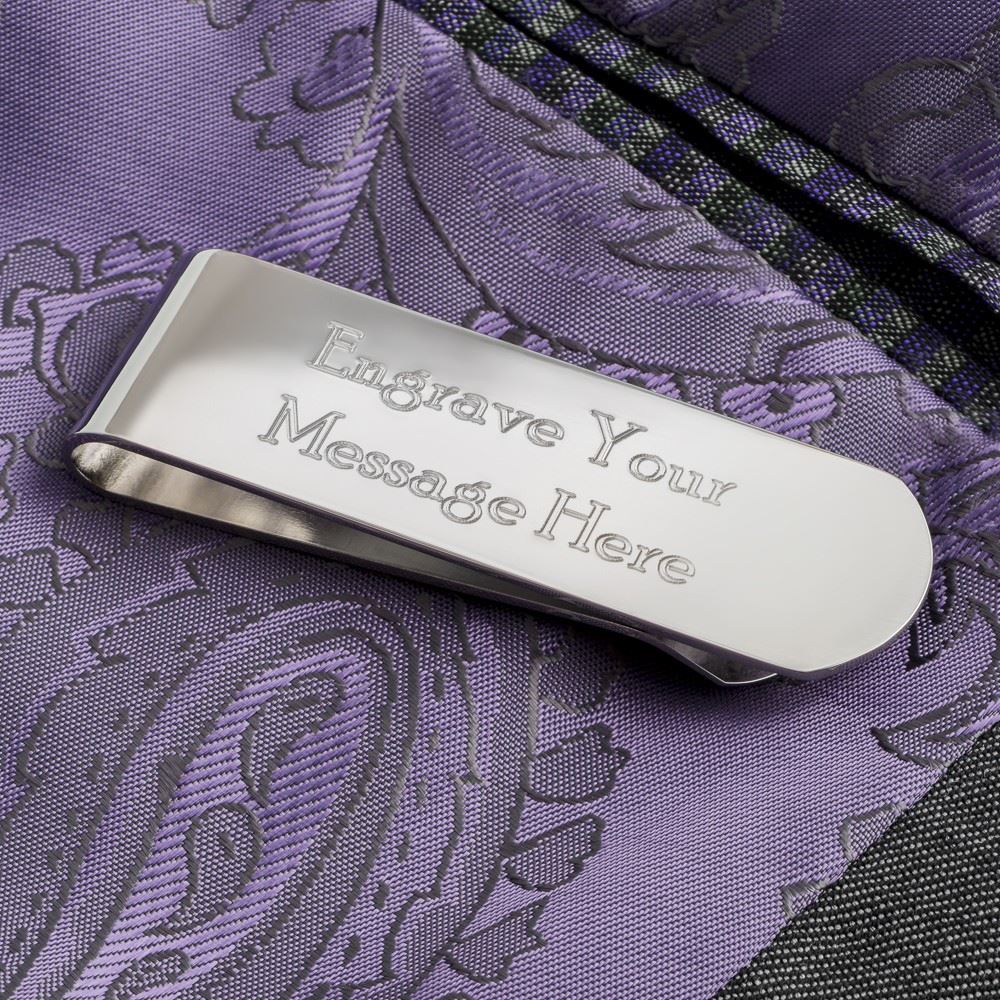 Engraved Stainless Steel Money Clip - The Cufflink Store