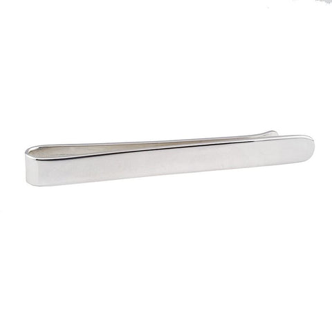 Extra Slim 3CM Chrome Grey Tie Bar Stainless Steel Skinny Clip Black Clasp  UK