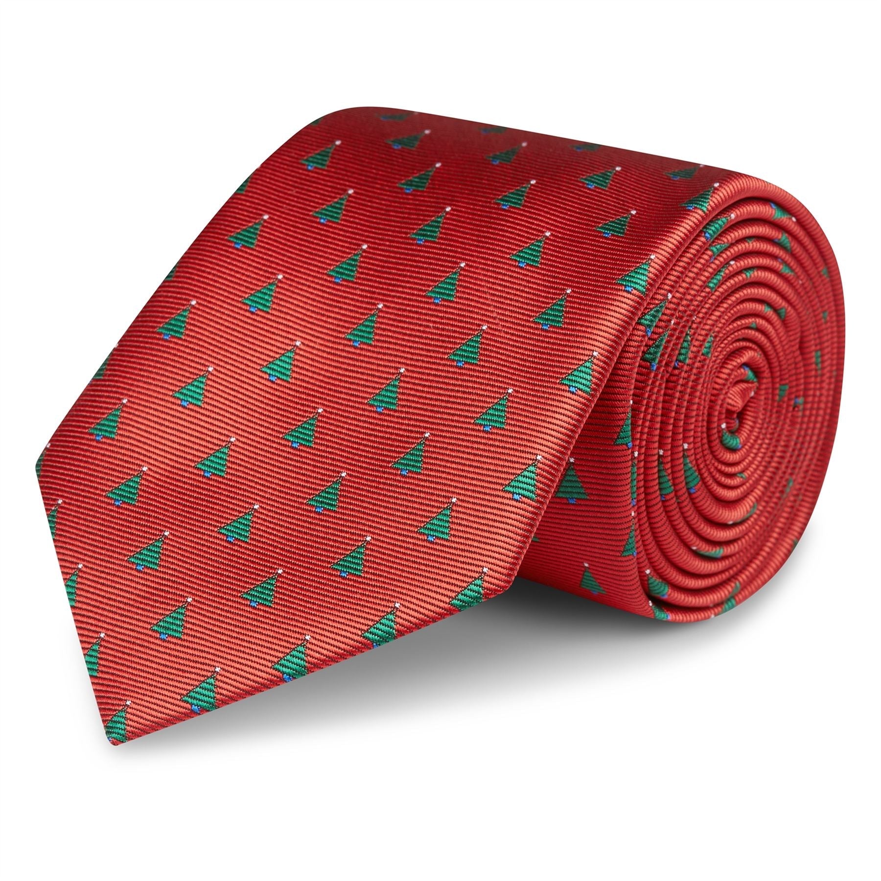 Red Christmas Tree Woven Tie – The Tie Store