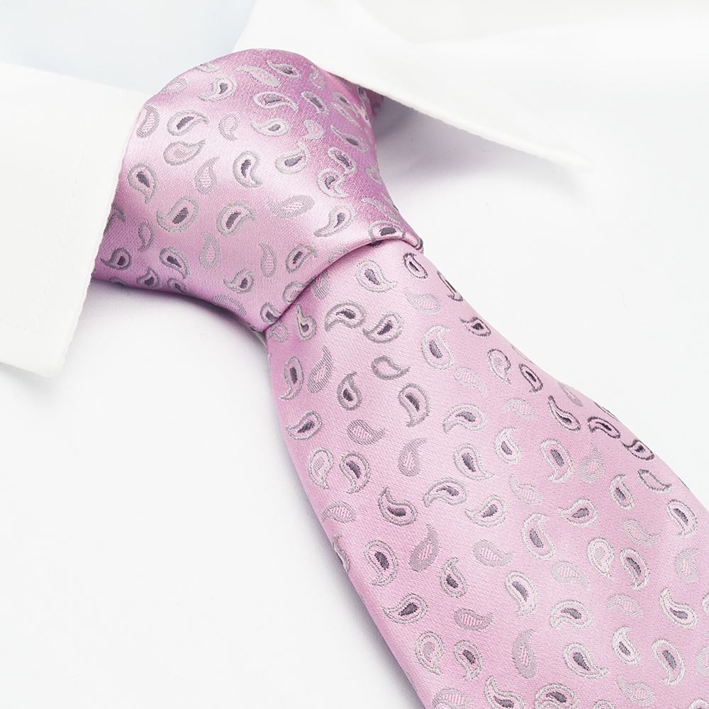 Pastel Pink Paisley Silk Tie – The Tie Store