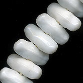 Vintage German White Glass Branch Beads. 9x3.5 mm. Strand of 25.
