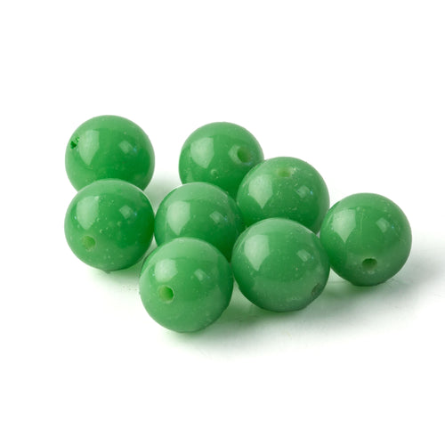 Antique Chinese opaque green jade Peking Glass beads 9x10mm Pkg 6 b11- –  Earthly Adornments