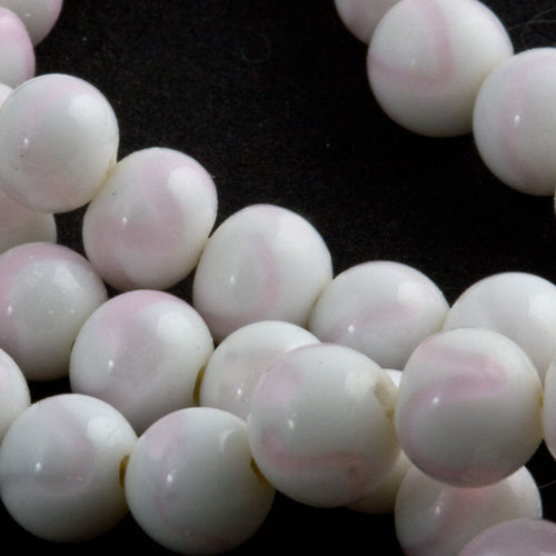 Vintage Japanese millefiore round glass beads. 7mm. Package of 10