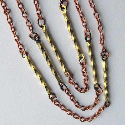 8 Ft (2.5 meters) of Antique Copper Cable Chain 7x5.5mm