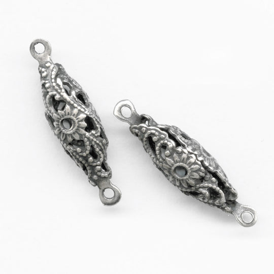 Earring, Create Compliments®, sterling silver, 40.5mm fishhook