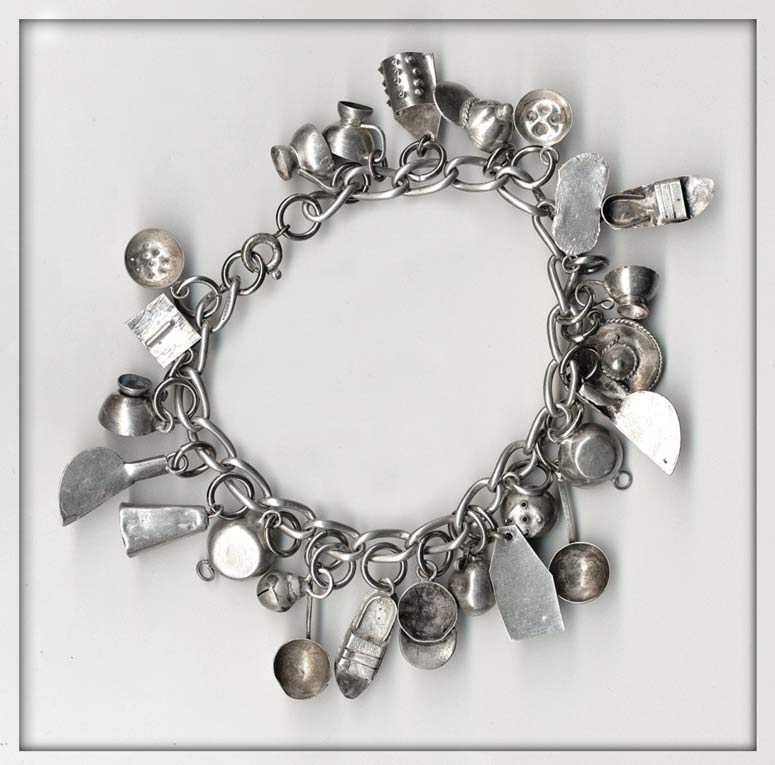 1950s STERLING SILVER Charm Bracelet Full of Vintage by Foxing | Sterling  silver charm bracelet, Charm bracelet, Sterling silver charm