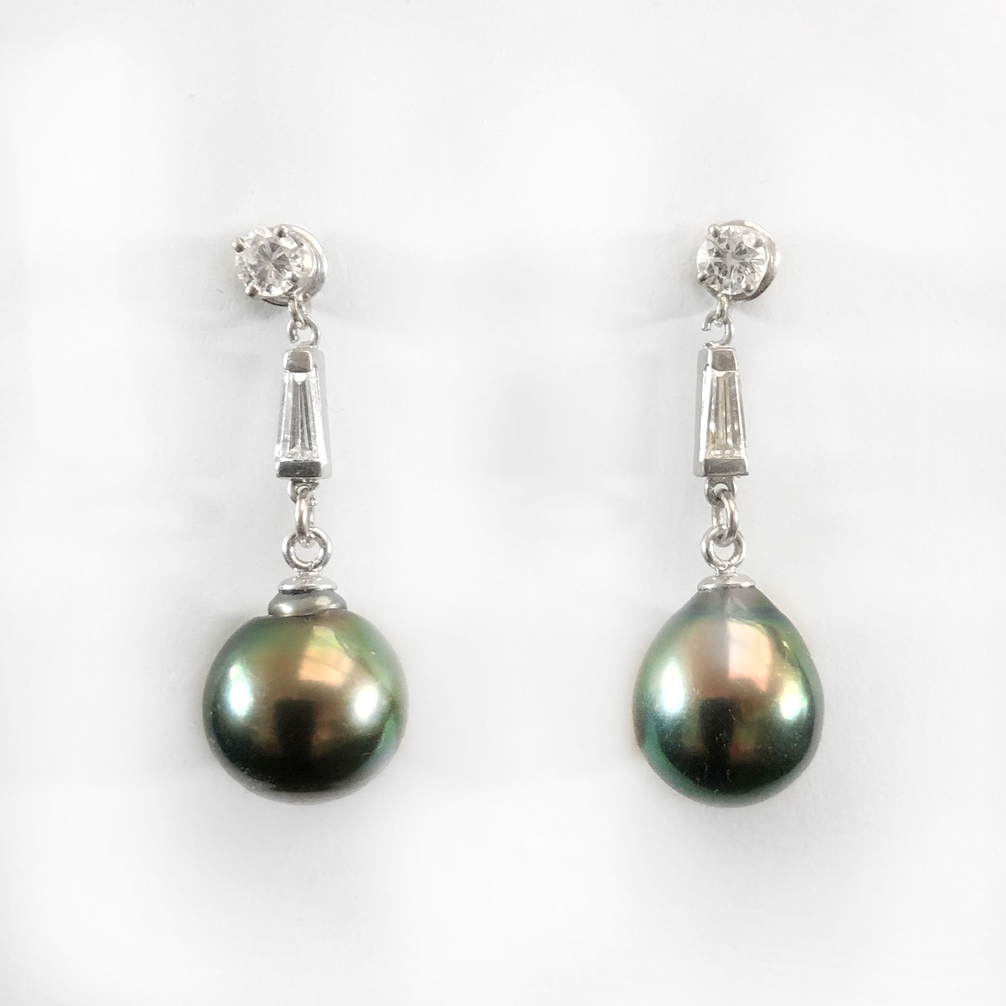 tahitian black pearl earrings