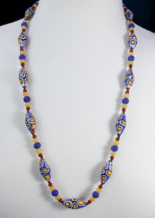 Venetian Murano Millefiori Glass Bead Chain Necklace – The Jewelry Lady's  Store