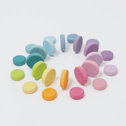 Grimms Wooden Pastel Coins - Number Play - The Modern Playroom