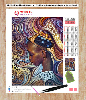 African Beauty In Headdress - Diamond Art Kit