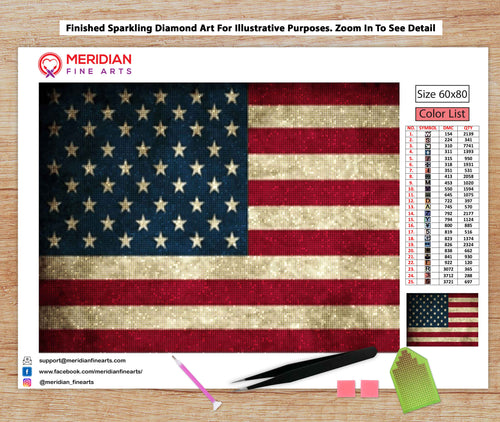 American Flag - Diamond Art Kit