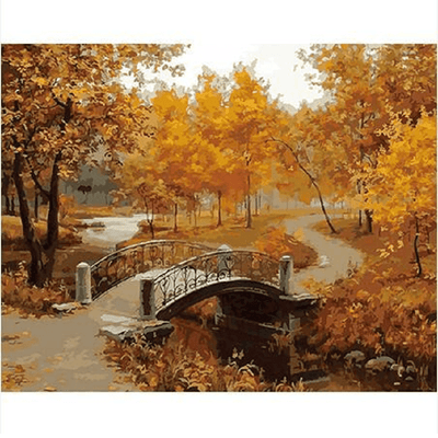 Bridge in an Autumn forest