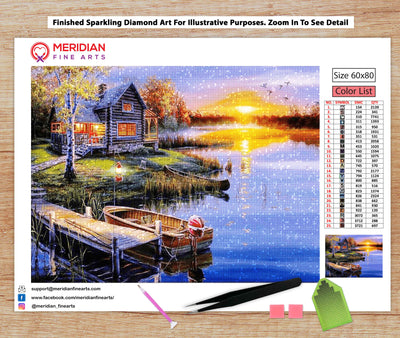 Cabin by the River - Diamond Art Kit