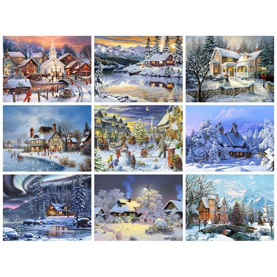 Christmas Landscape Diamond Art Collection 3