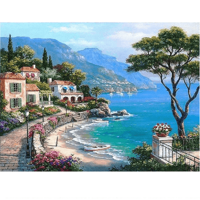 Coastal Town near Mediterranean Sea