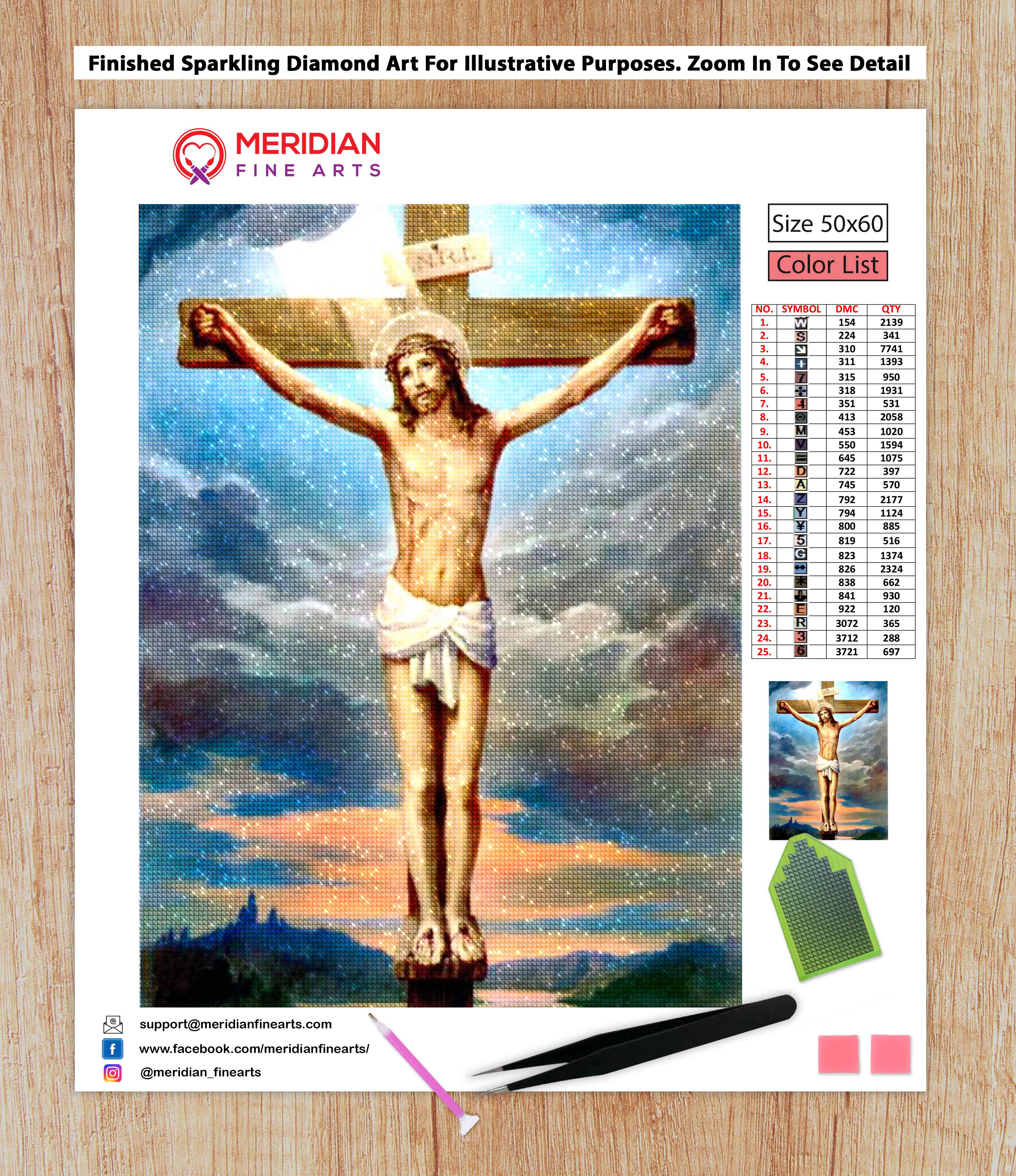 Crucifixion of Jesus - Diamond Art Kit – Meridian Fine Arts
