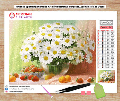 Daisies With Fruit - Diamond Art Kit