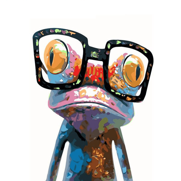 Abstract Frog With Glasses - Paint by Numbers Kit – Meridian Fine Arts