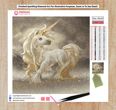 Golden Unicorn - Diamond Art Kit