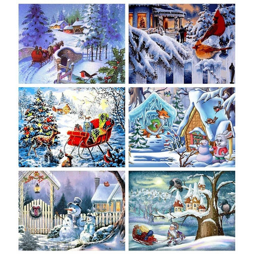 Christmas Landscape Diamond Art Collection 1