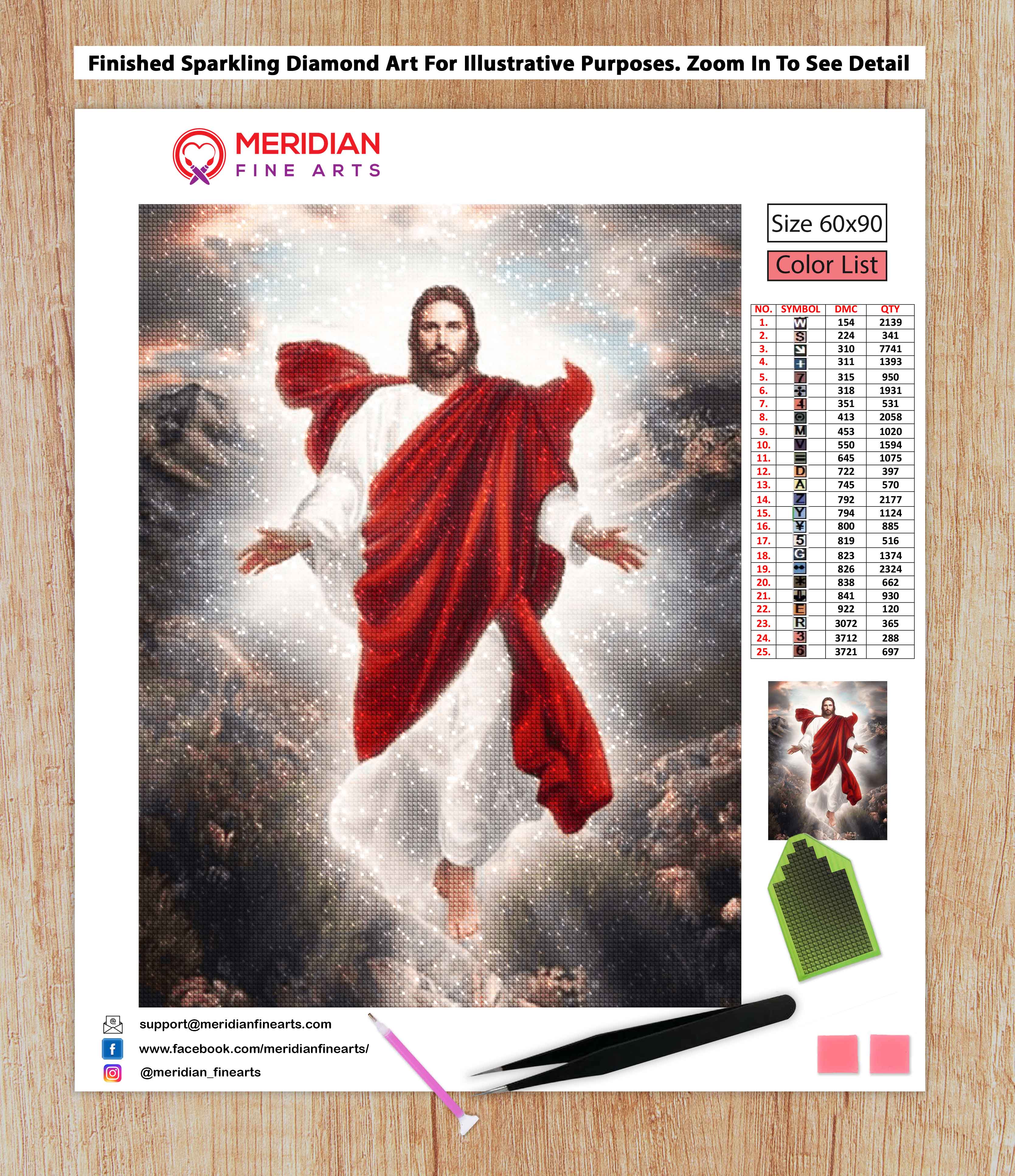 Jesus of Nazareth - Diamond Art Kit – Meridian Fine Arts