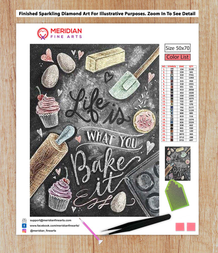 Life Is What You Bake It Blackboard - Diamond Art Kit