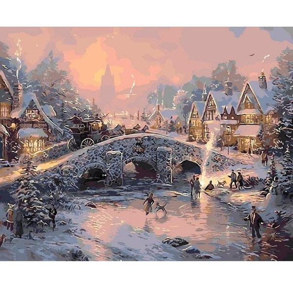 Snow In Hogsmeade Harry Potter Paint By Number - NumPaints - Paint by  numbers