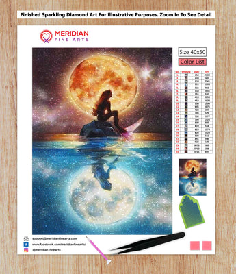 Moon Sea Mermaid - Diamond Art Kit