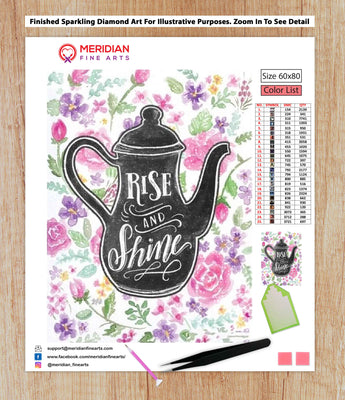 Rise And Shine Blackboard - Diamond Art Kit