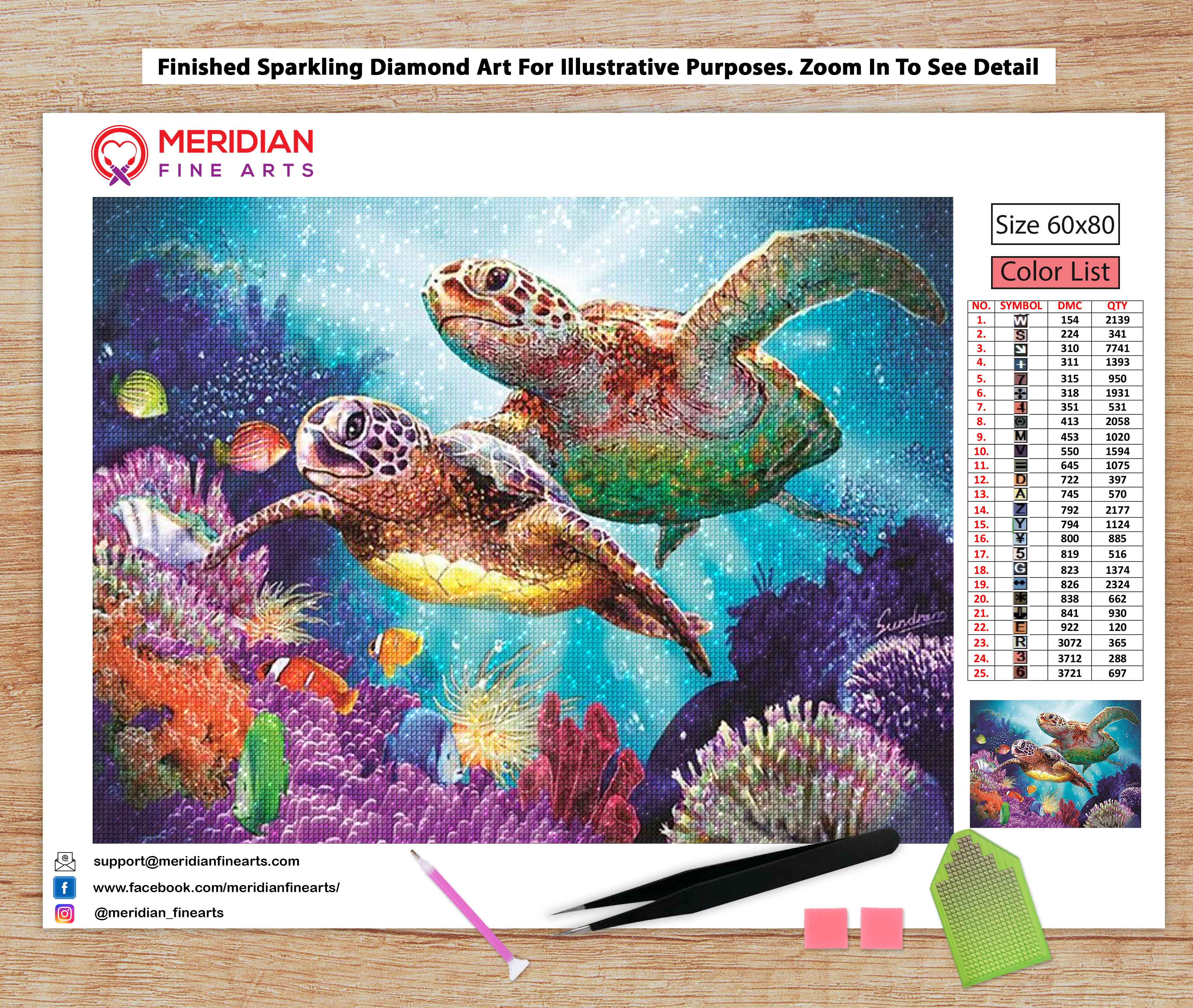 Gliding Sea Turtle - Diamond Painting Kit - YLJ Art Shop