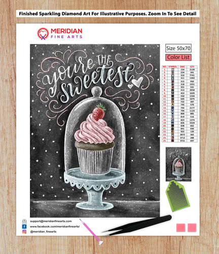 You Are The Sweetest Cupcake - Diamond Art Kit