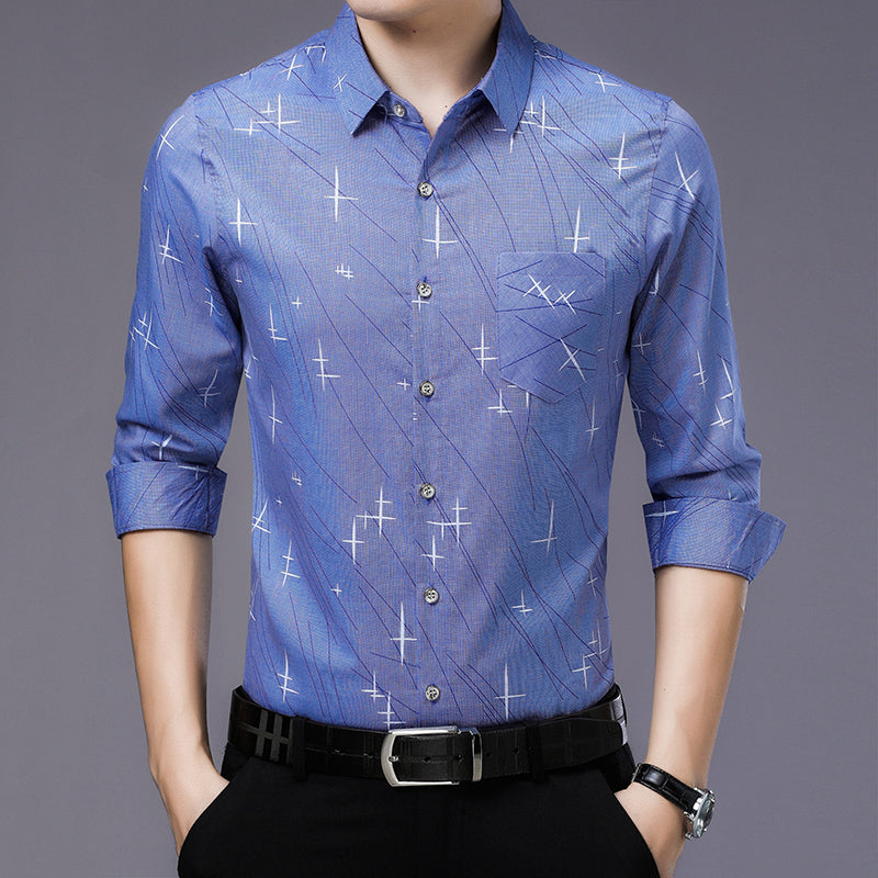 camisa listrada masculina social