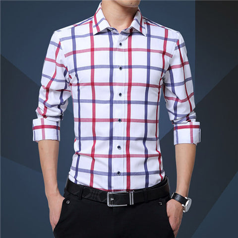 camisa xadrez branca masculina