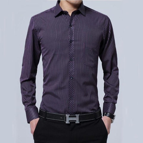 camisa listrada masculina social