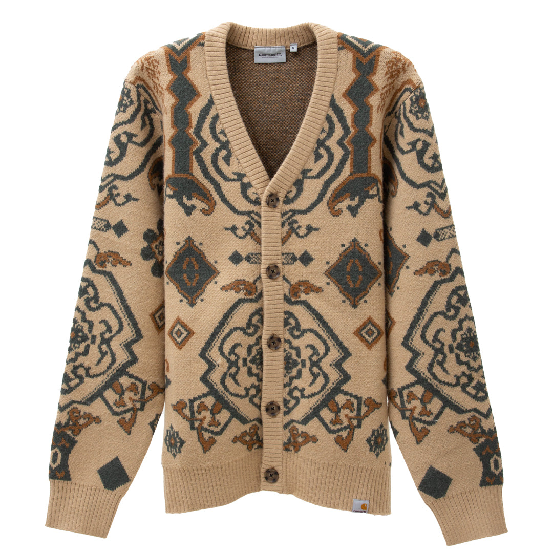 Carhartt WIP Verse Cardigan Verse Jacquard/Dusty H Brown – Degli Uberti