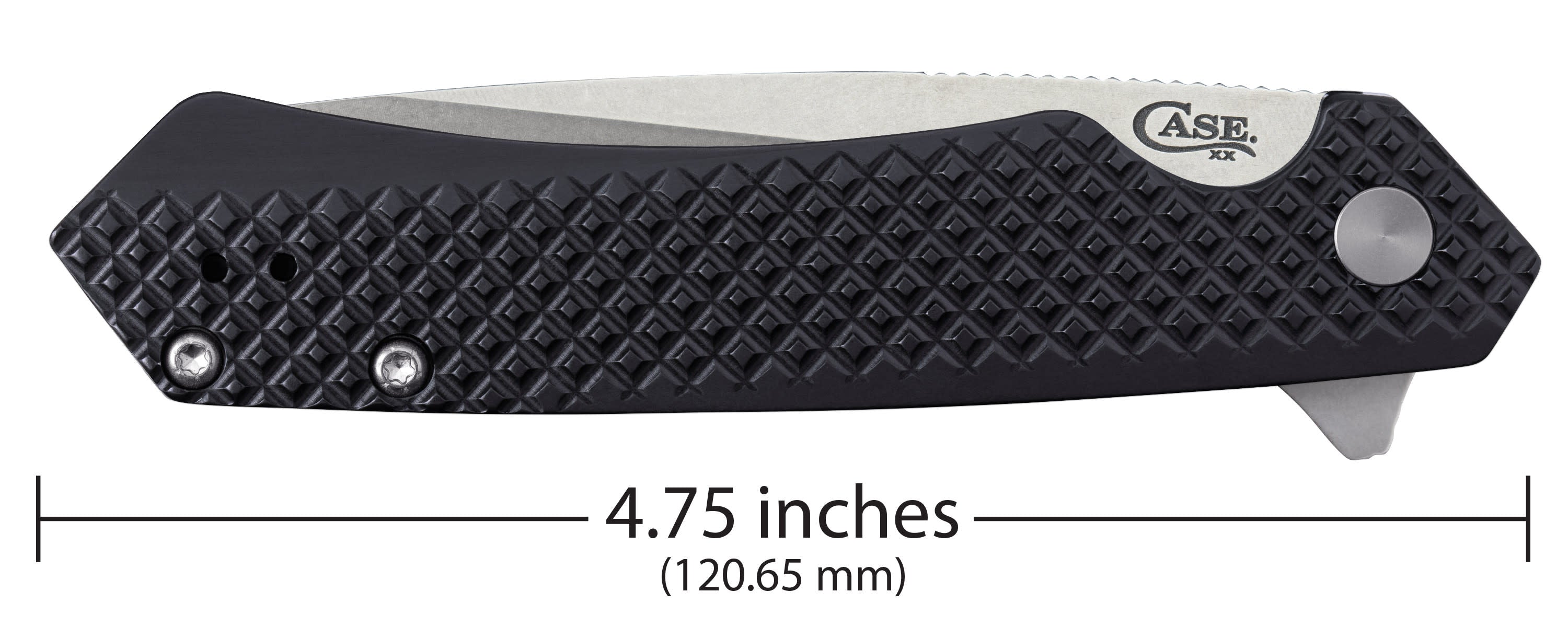 Embellished Black Anodized Aluminum Kinzua® Knife Dimensions