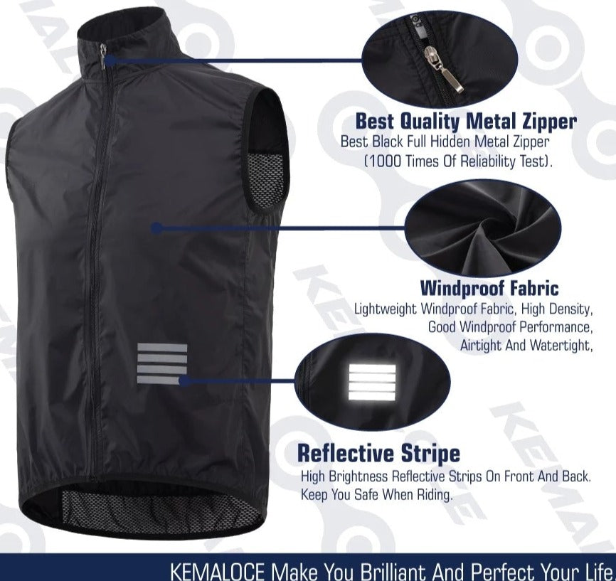 Cycling vest windproof Kemaloce – Pulling Turns