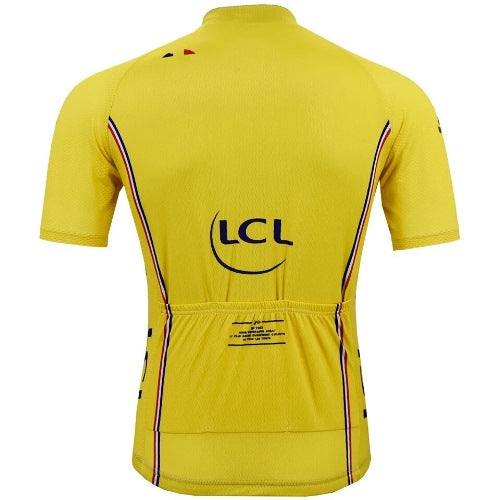 Yellow cycling Jersey Tour de France replica Pulling Turns