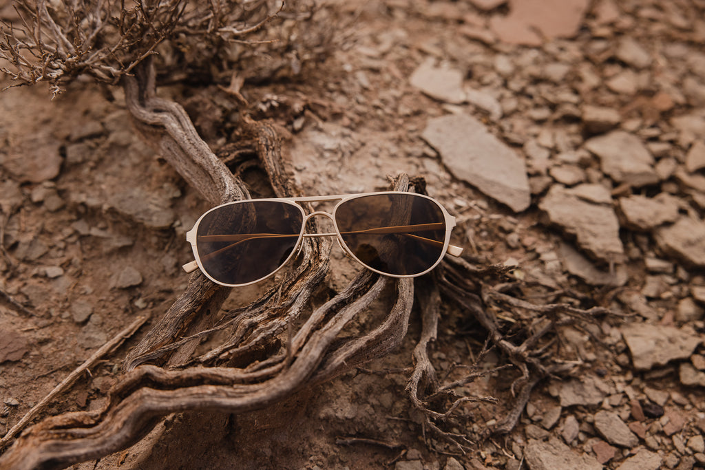 SALT. Optics Titanium Frames pictured in the desert of Utah