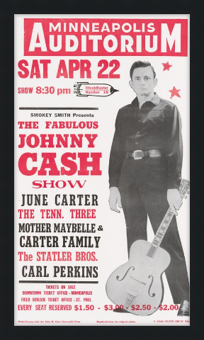 Vrouw Ongehoorzaamheid Meenemen Framed Johnny Cash Show Poster – Hatch Show Print