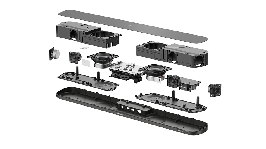 Sennheiser AMBEO soundbar mini exploded view