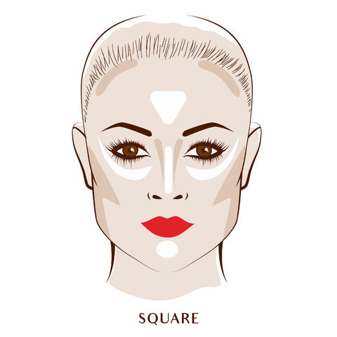 how to contour for a square face shape