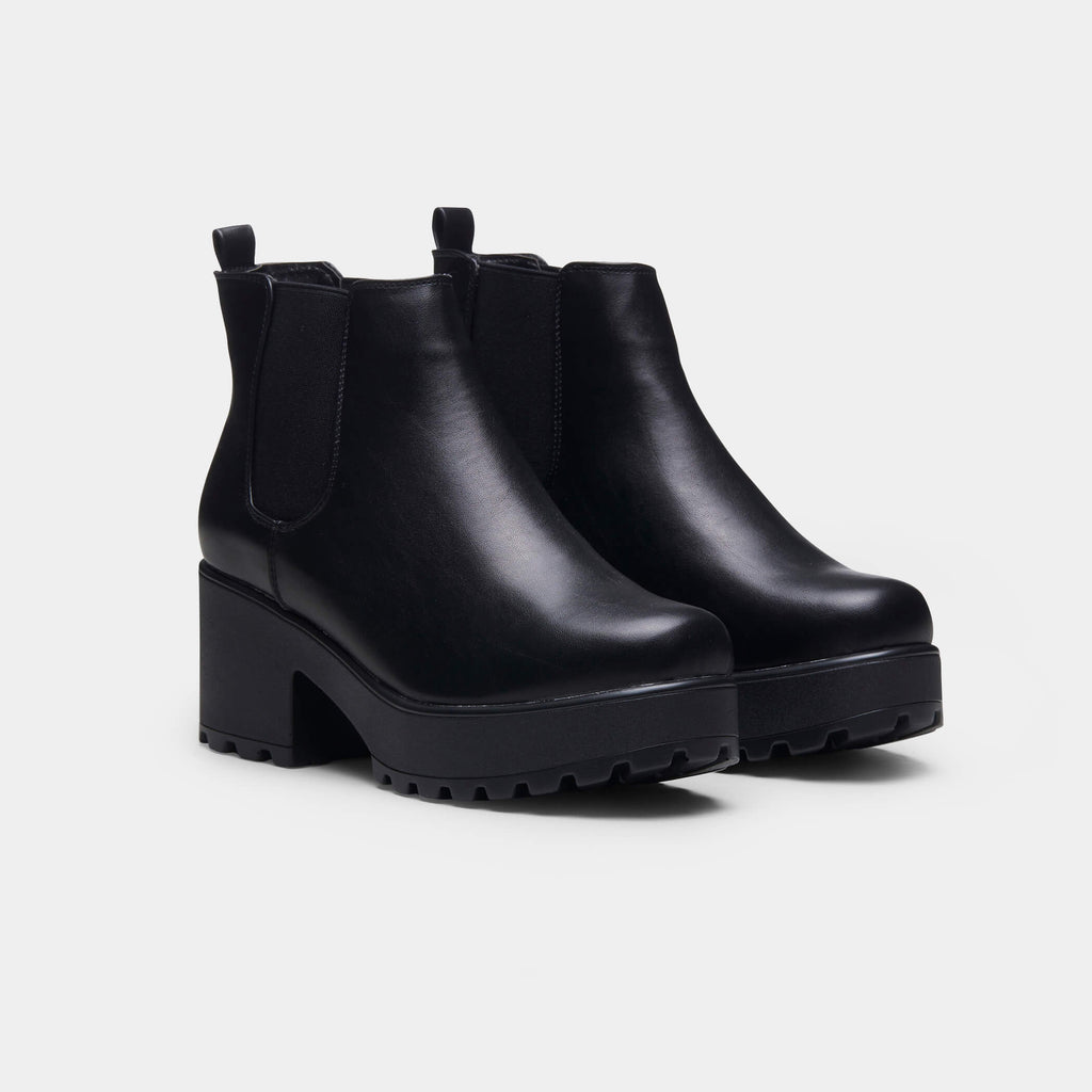 vegan platform chelsea boots