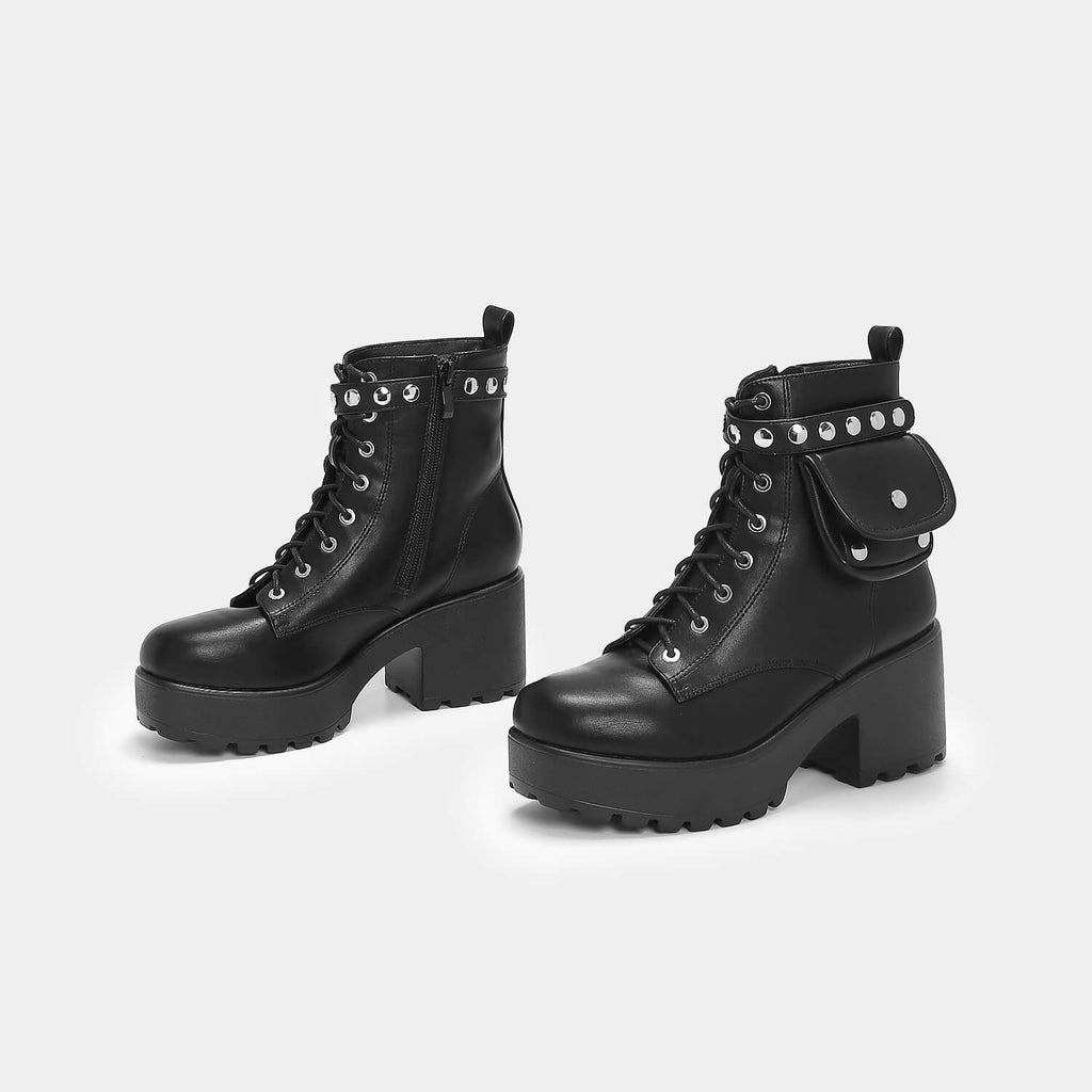 cheap chunky black boots