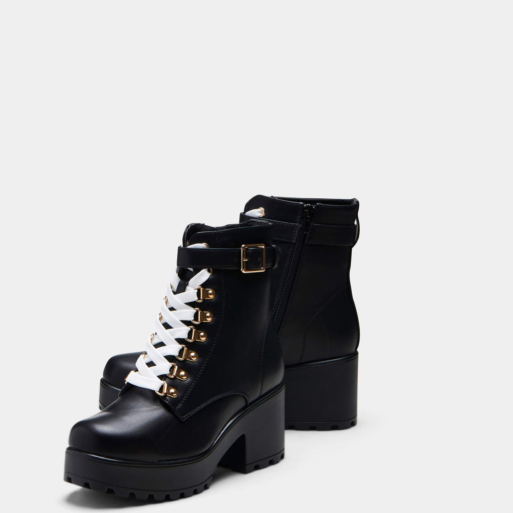 high heel biker boots