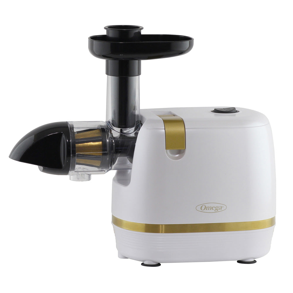 H3000RWH13 Omega Cold Press 365 Horizontal Compact Masticating Juicer, 3 Stage Auger,150 Watts, White