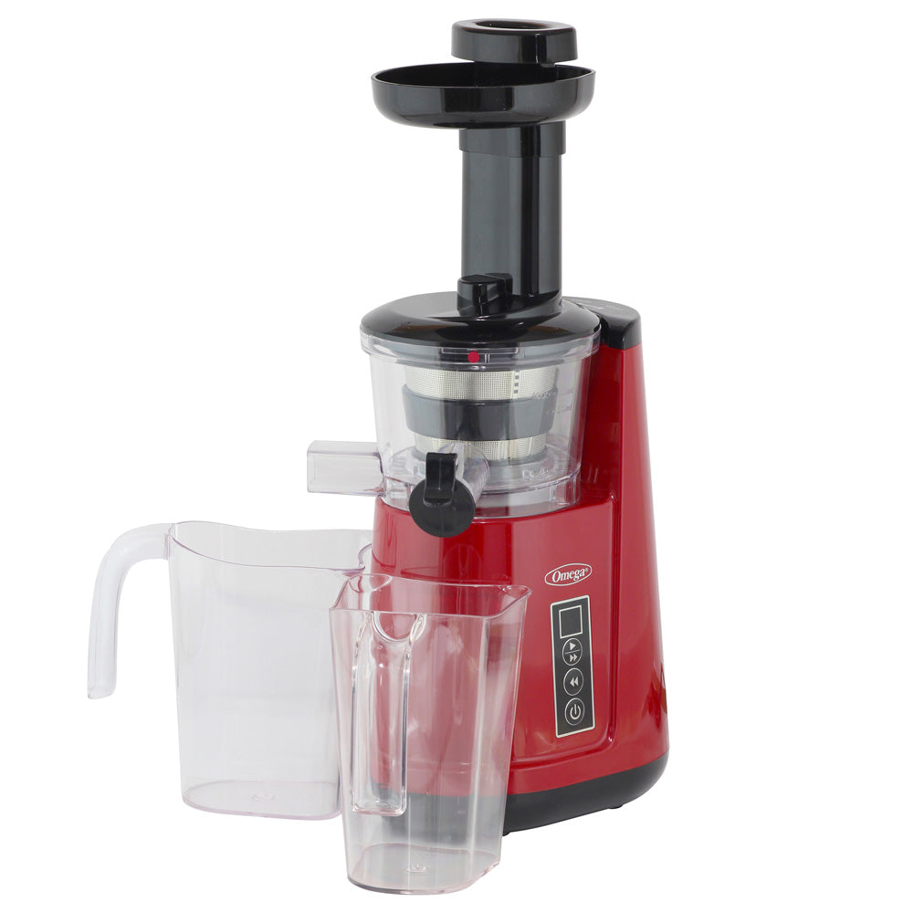 JC3000RD13 Omega Cold Press 365 Vertical Masticating Juicer, 3 Stage Auger, 120 Watts, Red