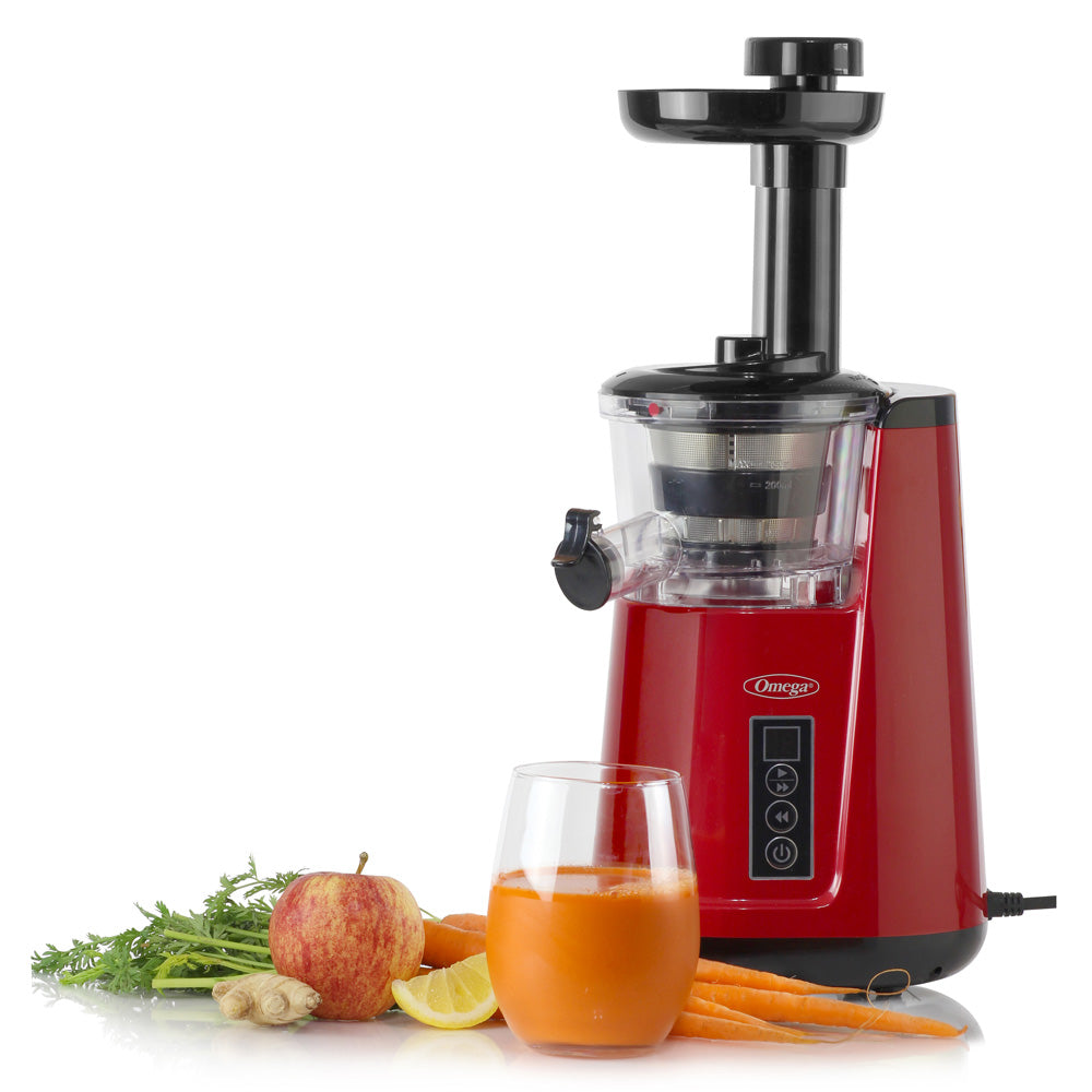 JC3000RD13 Omega Cold Press 365 Vertical Masticating Juicer, 3 Stage Auger, 120 Watts, Red