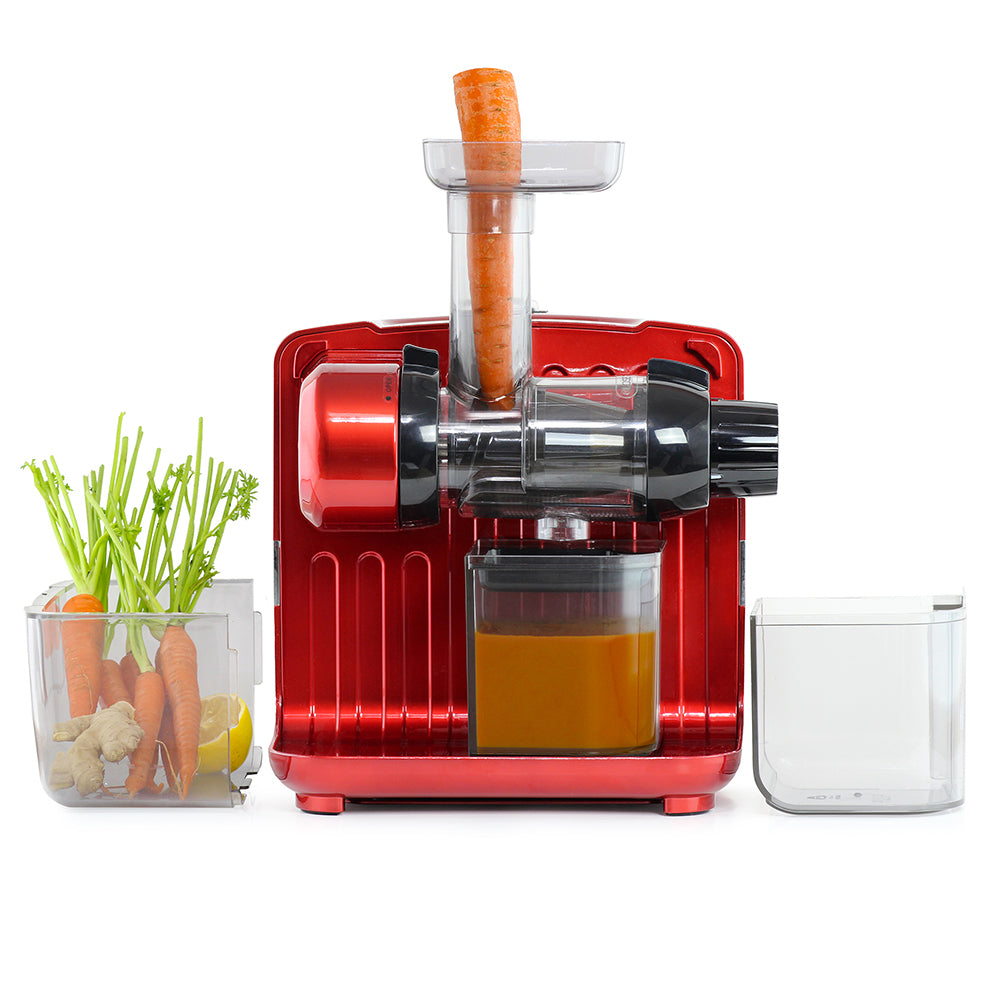 JCUBE500RD Omega® Cold Press 365® Masticating Slow Juicer with OnBoard Storage, Red