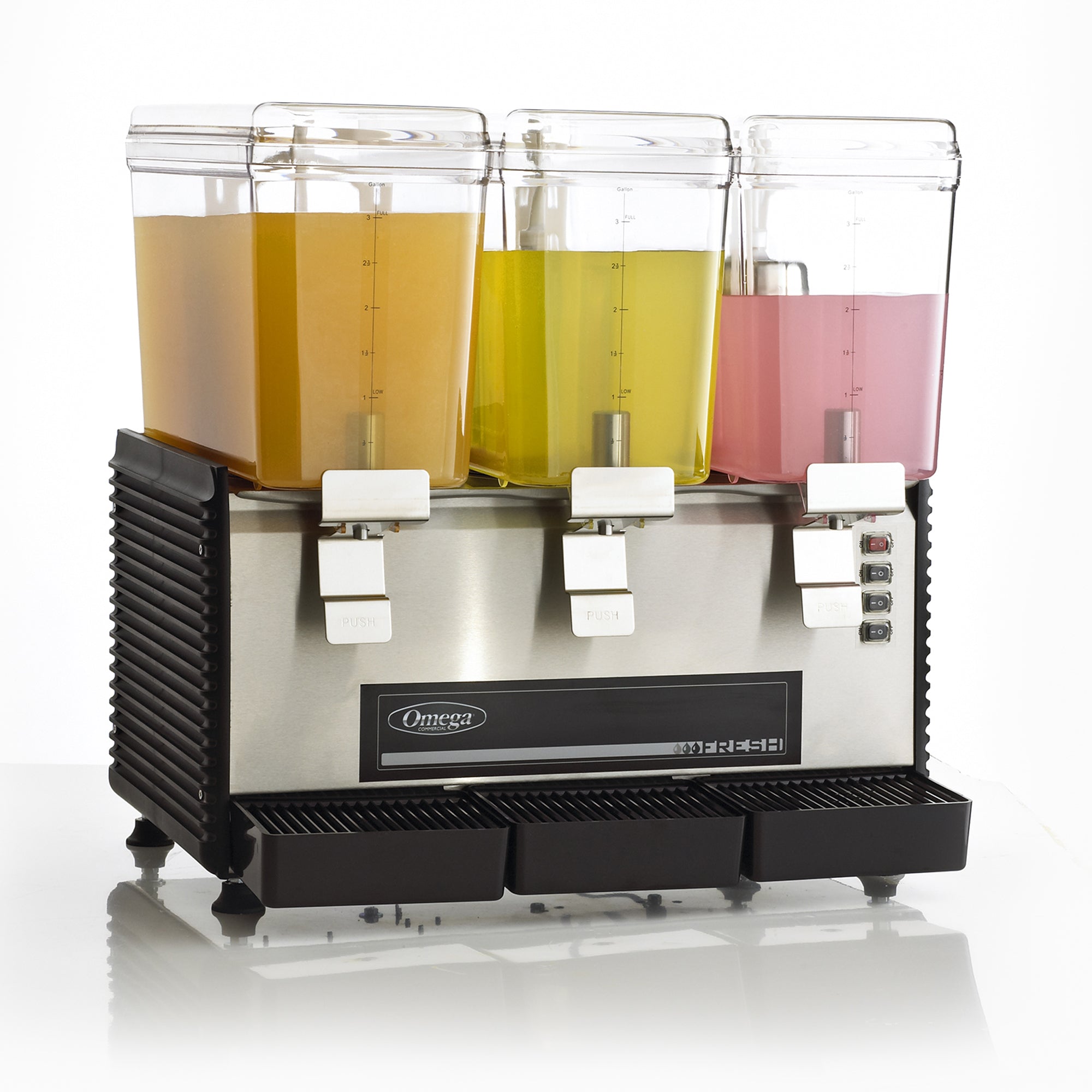 Triple Cold Beverage Dispenser with Stand